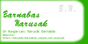 barnabas marusak business card
